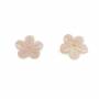 Pink Mother-of-pearl Shell Flower Charm Size10mm Hole0.9mm 12pcs/Pack