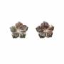 Charm de flor de concha de madrepérola cinza Tamanho14.5 mm Furo0.9mm 10pcs/Pack