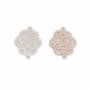 白色珍珠母貝殼鏤空凱爾特結 22x17.5毫米  孔徑 1毫米 4個/包
