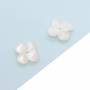 Perles de nacre blanche Clover , 8 mm, trou 0.9mm, 20pcs/pack