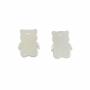 白色小熊貝殼珍珠母 7x10毫米  孔徑 0.8毫米  20個/包