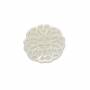 Openwork Hollow Floral White Mother-of-Pearl Shell Charm 30mm 2pcs/Pack