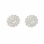 White Mother-Of-Pearl Shell Hollow Floral Charms 35mm 2 pcs/Pack