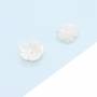 Conchiglia bianca Madreperla Fiore Fascino Dimensione10mm Foro0,8mm 10pz/confezione