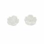 White Shell Mother-of-pearl Flower Charm Size10mm Hole0.8 mm 10pcs/Pack