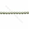 12mm Matte Shell Pearl Round Beads  Hole 1mm  about 33 beads/strand  15~16"