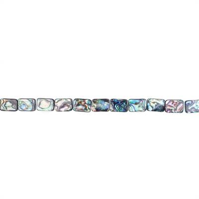 Rouleaux de perles de coquille d'ormeau, rectangulaires, taille 13x18mm, trou 0,7 mm, environ 22 perles/rang, 15 ~ 16 "
