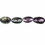 Collier de perles ovales en nacre d'Abalone/Paua, Taille 20x34 mm, Trou 1.5 mm, environ 13 perles/collier, 15 ~ 16"