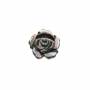 Perline di conchiglia grigia naturale semitrasparente diametro del fiore 8mm foro 0,8mm 10pz/confezione