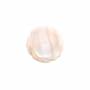 Perles de nacre rose naturelle demi-percée rose, 25mm, trou 1mm, 2pcs/pack