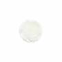 Perles semi-percées en nacre blanche naturelle, Rose 25mm, trou 1mm, 2pcs/pack
