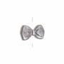 Rouleau de perles de nacre grise pour noeud papillon, 9x18mm, trou 0.7mm, 15 perles/ruban