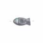 Perles de nacre grises en forme de petit poisson, 6x12mm, trou 0.7mm, 15 perles/brin