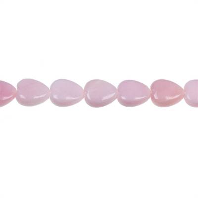 Fil de perles de nacre rose en forme de coeur, Diamètre 6mm, Trou 0.7mm, 62 perles/fil