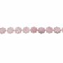 Perles de nacre de coquille rose en collier, Diamètre 12mm, Trou 0.7 mm, 33 perles/collier