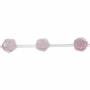 Rouleau de perles roses en nacre rose, Diamètre 12mm, Trou 0.7mm, 15 perles/ruban