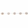 Perles de nacre jaune en forme de rose, Diamètre 12mm, Trou 0.7mm, 15 perles/rangée