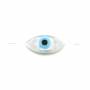 Weiße Muschel Perlmutt Perlen Evil Eye Größe4x8mm Loch0.8mm 10pcs/Pack