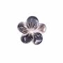 Fleur à cinq feuilles, perles de nacre grise, 10mm, trou 0.9mm, 20pcs/pack