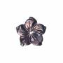 Pendente de flor em concha de madrepérola cinzenta Tamanho11.5mm Orifício0.8mm 12pcs/Pack