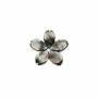五葉花灰色珍珠母貝殼 13毫米  孔徑 0.8毫米   12個/包