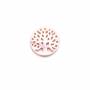 ciondolo a forma di conchiglia in madreperla rosa naturale da 12 mm - Albero della vita 2 pezzi/confezione