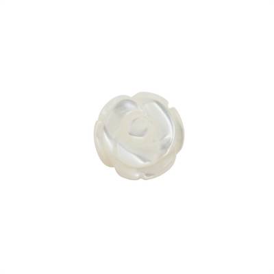 白色玫瑰珍珠母貝殼 直徑8毫米  孔徑 0.9毫米  20個/包