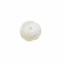 Perles de nacre blanche naturelle en forme de rose demi-percée, 8mm, trou 0.9mm, 20pcs/pack