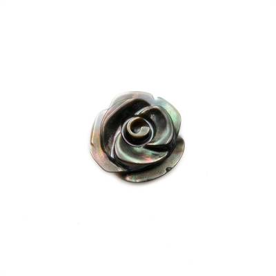 灰貝 玫瑰花 直徑12毫米 孔徑1.2毫米 10個