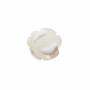 白色珍珠母玫瑰花貝殼12毫米  孔徑 1.0毫米 12個/包
