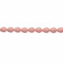 Shell Pearl Teardrop Beads Strand Pink Plated Size 8x10mm Hole 0.8mm 41pcs/Strand 15~16"