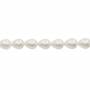 Electroplated White Shell Pearl Beads Strand Teardrop Size 10x13mm Hole 0.8mm 30 Beads/Strand 15~16"