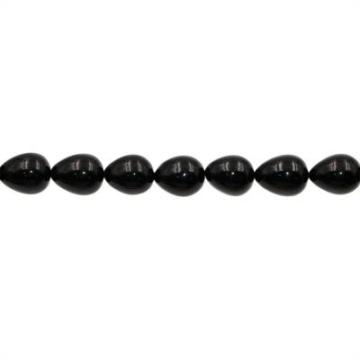 Perlas de concha electrochapada Gota Tamaño14x18mm Agujero1.5mm Aproxi 22cuentas/tira