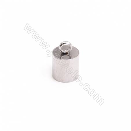 304 Stainless Steel Cord Ends   Size 8x11.5mm  Inner Diameter 6.5mm  Hole 2.5mm  140pcs/pack