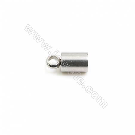 304 Stainless Steel Cord Ends   Size 4.6x9.4mm  Inner Diameter 4mm  Hole 2mm  200pcs/pack
