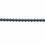 Série bleue Perles nacrée ronde sur fil Taille 4mm de diamètre trou 0.6mm  Environ 96perles/fil 15~16"