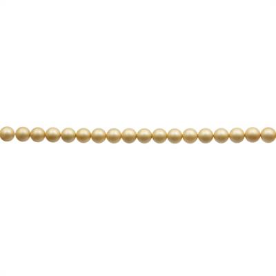 Perlas de Concha Nácar electrochapada Diámetro6mm Agujero0.8mm Aproxi 66cuentas/tira