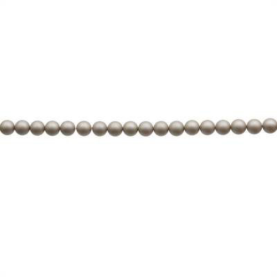 Multi-Color Plated Matte Shell Pearl Round Beads Strand 6mm Hole 0.8mm About 66 Beads/Strand 15~16"