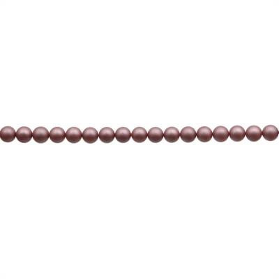 Perlas de Concha Nácar electrochapado Diámetro6mm Agujero0.8mm Aproxi 66cuentas/tira