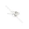 925 Sterling Silver Butterfly Pinch Bail  Rhodium  7x15mm  Pin 0.71mm  Cubic Zirconia Micro Pave