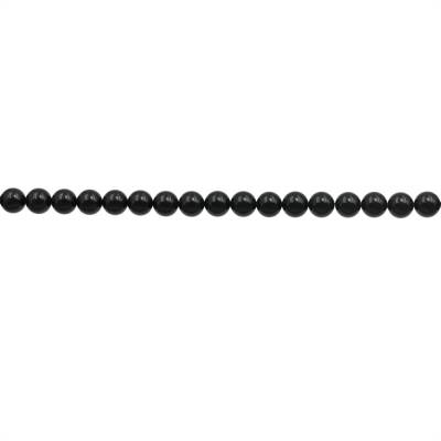 Série grise(noire) Perles nacrée ronde sur fil Taille 6mm de diamètre trou 0.8mm  Environ 66perles/fil 15~16"