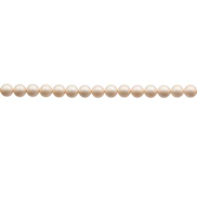 Multi-Color Plated Matte Shell Pearl Round Beads Strand  8mm Hole 0.8mm About 50 Beads/Strand 15~16"