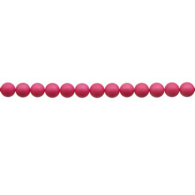 Multi-Color Plated Matte Shell Pearl Round Beads Strand  8mm Hole 0.8mm About 50 Beads/Strand 15~16"