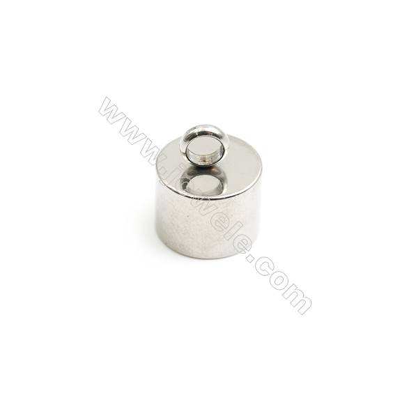 304 Stainless Steel Cord Ends   Size 11x13mm  Inner Diameter 9.7mm  Hole 3.4mm  100pcs/pack
