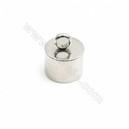 304 Stainless Steel Cord Ends   Size 11x13mm  Inner Diameter 9.7mm  Hole 3.4mm  100pcs/pack