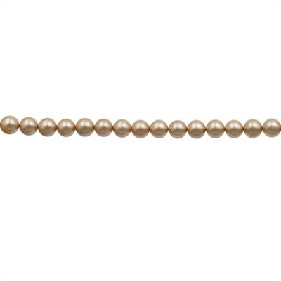 Plated Shell Pearl Round Beads Strand 8mm Hole 0.8mm About 50 Beads/Strand 15~16"