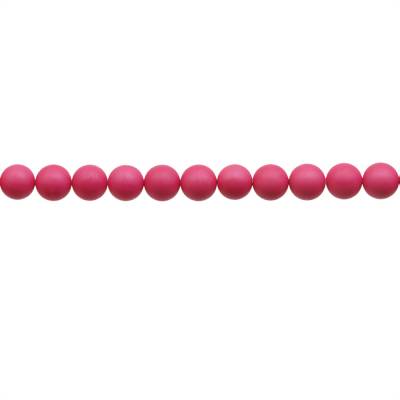 Plated Matte Shell Pearl Round Beads Strand 10mm Hole 0.8mm About 40 Beads/Strand 15~16"
