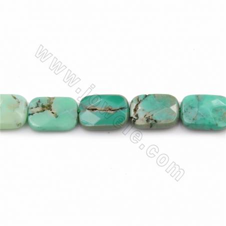 Natural Green Grass Agate Beads Strand Faceted  Rectangle Size 13x18mm Hole 1mm 39-40cm/Strand