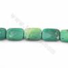 Rouleaux de perles d'agate verte naturelle, Rectangle (à facettes), Taille 18x25mm, Trou 1.2mm, 15~16"/rangée