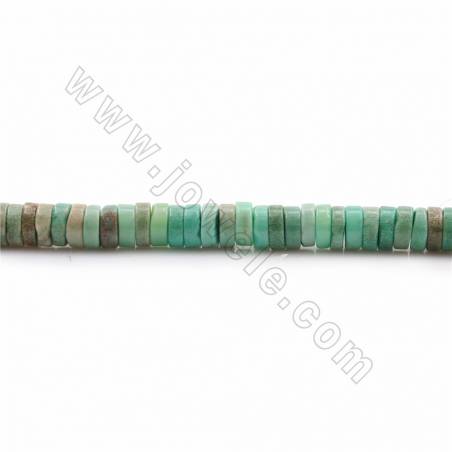 Perline di agata verde naturale, cilindro, dimensioni 2x6mm, foro 0,7mm, lunghezza 15~16"/filare